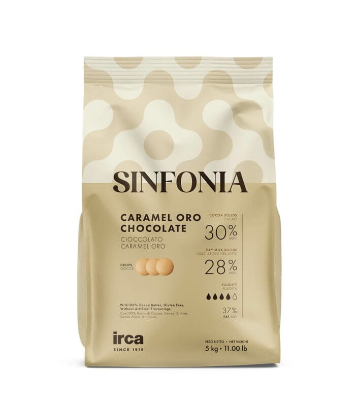 Sinfonia Caramel Oro Chocolat de Couverture blanc