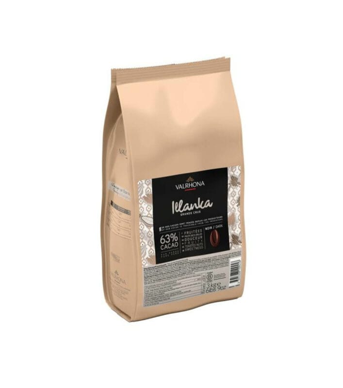 Chocolat noir Illanka 63% - fèves 3 kg -Valrhona
