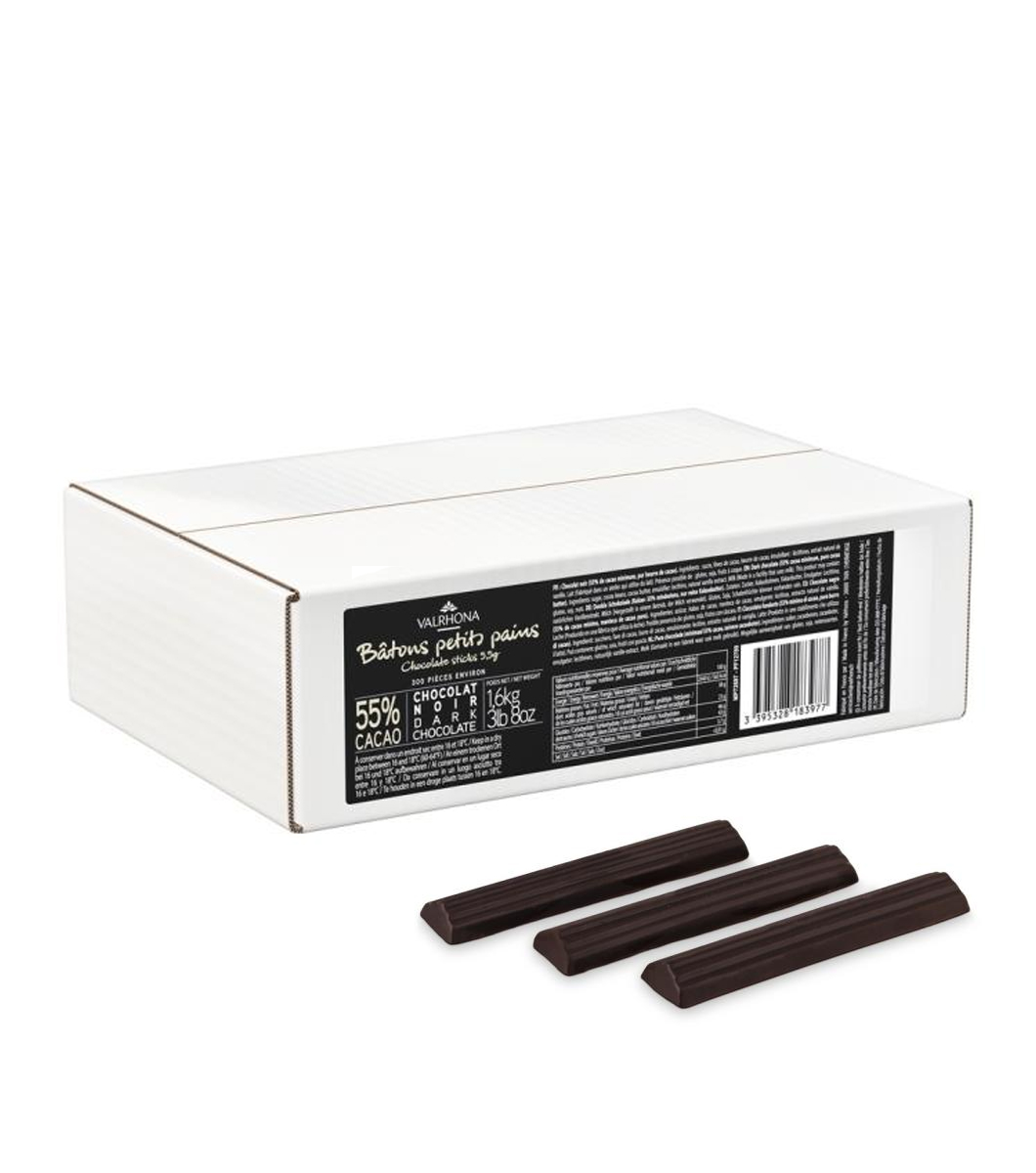 Batons petits pains 5,5 g chocolat noir 55% Batons petits pains 5,5 g chocolat noir 55%