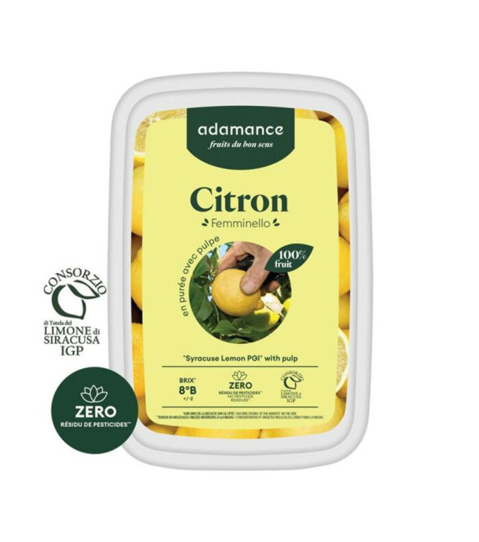 Purée de citron surgelée Adamance Purée de citron surgelée Adamance