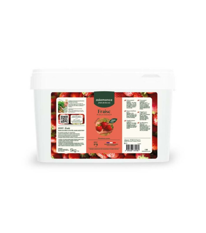 Purée de fraise surgelée 5kg Adamance Purée de fraise surgelée 5kg Adamance