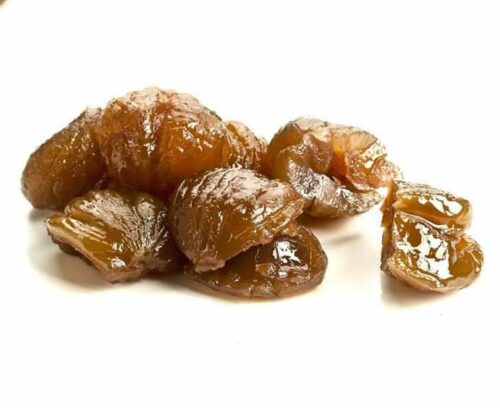 Gros Morceaux de Marrons Confits au Sirop