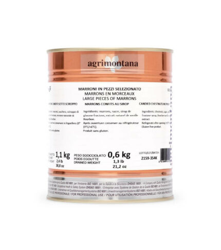 Gros Morceaux de Marrons Confits au Sirop