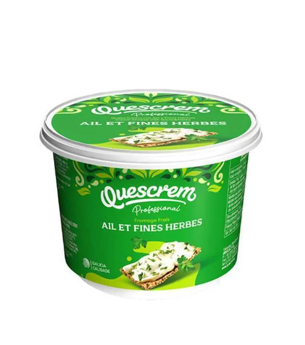 Fromage à la crème à l’ail et aux fines herbes quescrem Fromage à la crème à l’ail et aux fines herbes quescrem