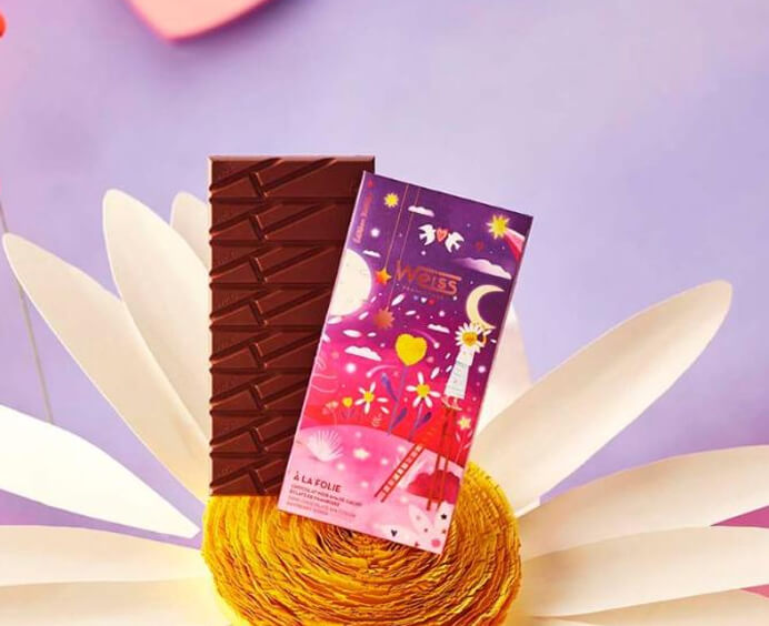 Tablette chocolat noir framboises A la folie